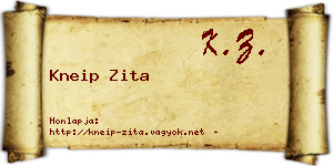 Kneip Zita névjegykártya